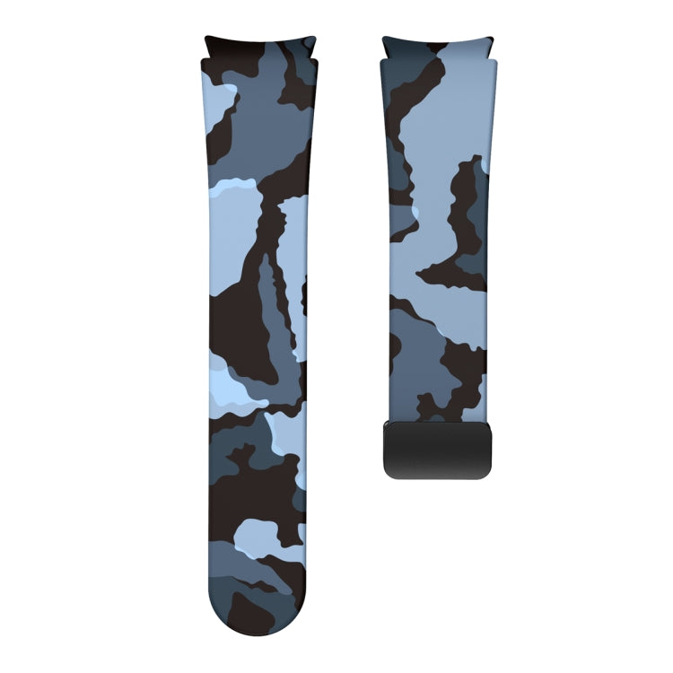 For Samsung Galaxy Watch5 Magnetic Printed Silicone Watch Band(Black Gray Camouflage) by bashfashion