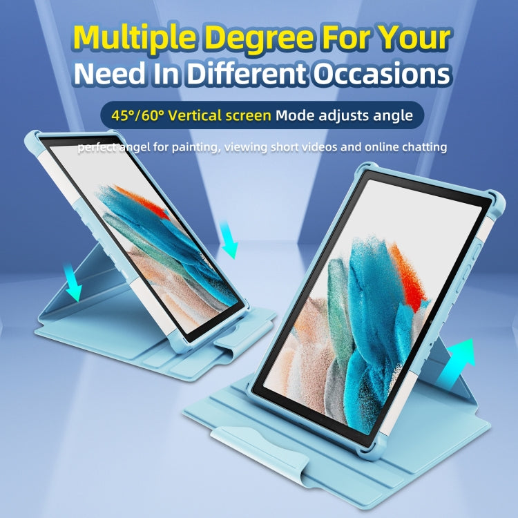 For Samsung Galaxy Tab A8 10.5 2021 360 Degree Rotating Armored Smart Tablet Leather Case(Blue) by bashfashion