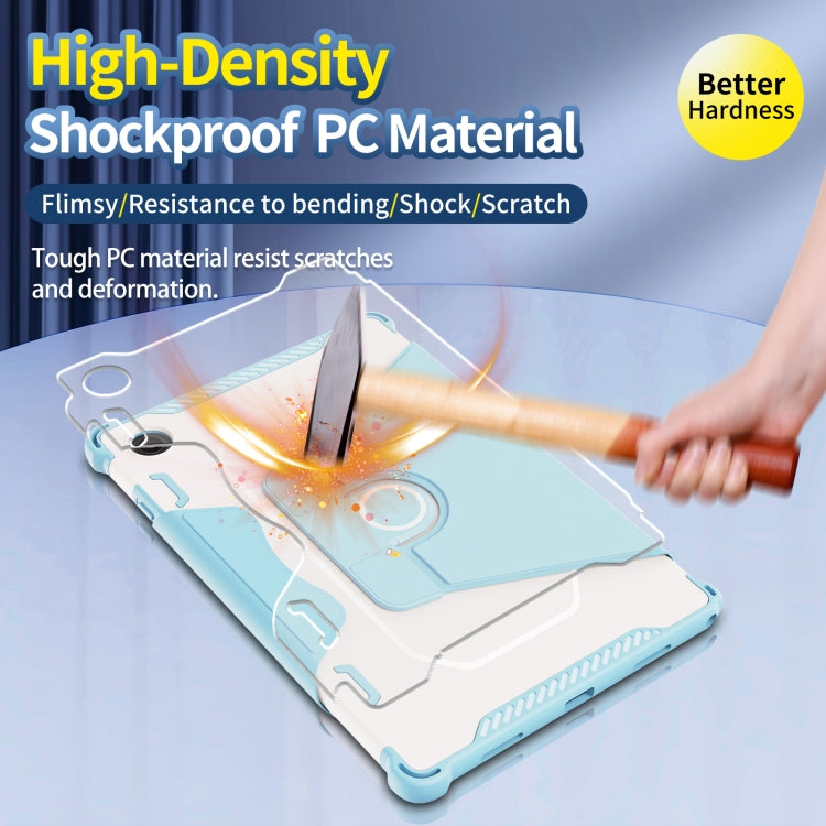 For Samsung Galaxy Tab A8 10.5 2021 360 Degree Rotating Armored Smart Tablet Leather Case(Blue) by bashfashion