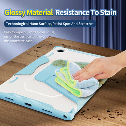 For Samsung Galaxy Tab A8 10.5 2021 360 Degree Rotating Armored Smart Tablet Leather Case(Blue) by bashfashion