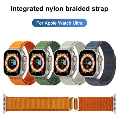 Nylon Loop Watch Band For Apple Watch Ultra 49mm&Watch Ultra 2 49mm / Series 9&8&7 45mm / SE 3&SE 2&6&SE&5&4 44mm / 3&2&1 42mm(Orange) by bashfashion