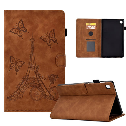 For Samsung Galaxy Tab A 8.0 2019 T290 Tower Embossed Leather Tablet Case(Brown) by bashfashion