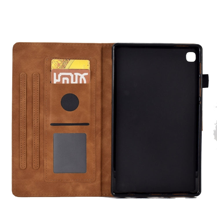 For Samsung Galaxy Tab A 8.0 2019 T290 Tower Embossed Leather Tablet Case(Brown) by bashfashion