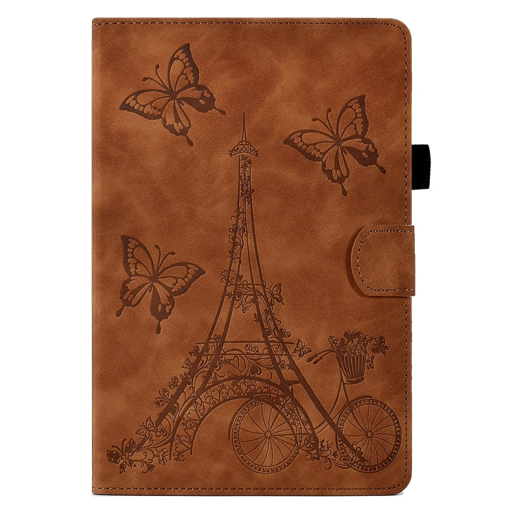 For Samsung Galaxy Tab A 8.0 T350 Tower Embossed Leather Smart Tablet Case(Brown) by bashfashion