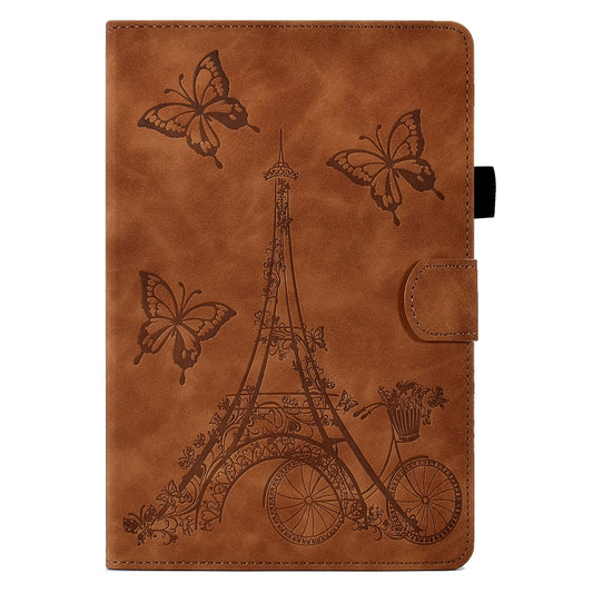 For Samsung Galaxy Tab A 8.0 T350 Tower Embossed Leather Smart Tablet Case(Brown) by bashfashion