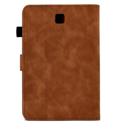 For Samsung Galaxy Tab A 8.0 T350 Tower Embossed Leather Smart Tablet Case(Brown) by bashfashion