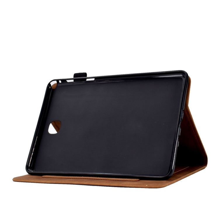 For Samsung Galaxy Tab A 8.0 T350 Tower Embossed Leather Smart Tablet Case(Brown) by bashfashion