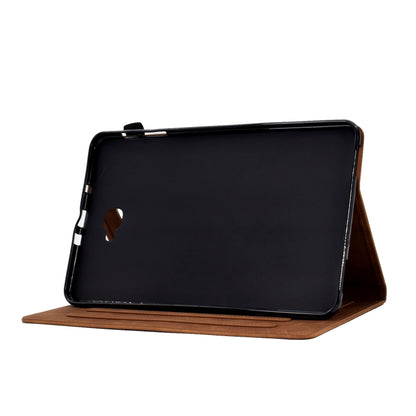 For Samsung Galaxy Tab A 10.1 2016 T580 Tower Embossed Leather Smart Tablet Case(Brown) by bashfashion