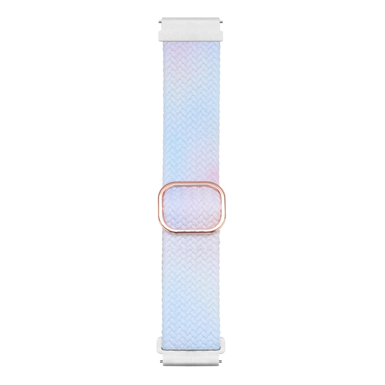 22mm Universal Weave Gradient Color Watch Band(Blue Pink) by bashfashion