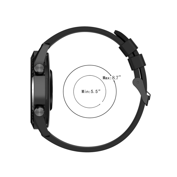 For Huawei Watch Buds 22mm Silicone Black Buckle Watch Band(White) by bashfashion