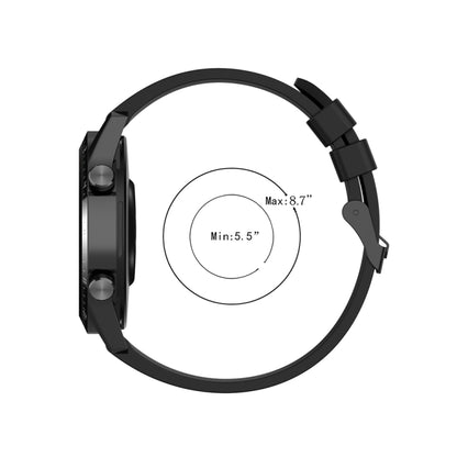 For Huawei Watch Buds 22mm Silicone Black Buckle Watch Band(White) by bashfashion