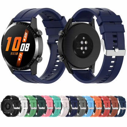 For Huawei Watch Buds / Watch 3 Pro New 20mm Silicone Silver Buckle Watch Band(White) by bashfashion