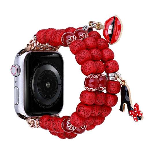 Bodhi Beads Watch Band For Apple Watch Ultra 49mm&Watch Ultra 2 49mm / Series 9&8&7 45mm / SE 3&SE 2&6&SE&5&4 44mm / 3&2&1 42mm(Red) by bashfashion