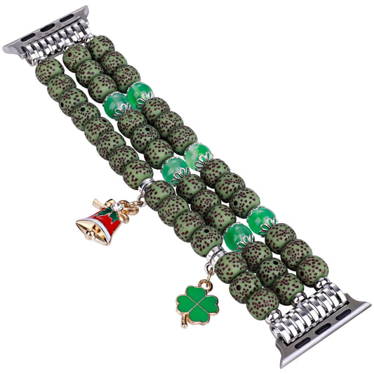 Bodhi Beads Watch Band For Apple Watch Ultra 49mm&Watch Ultra 2 49mm / Series 9&8&7 45mm / SE 3&SE 2&6&SE&5&4 44mm / 3&2&1 42mm(Green) by bashfashion