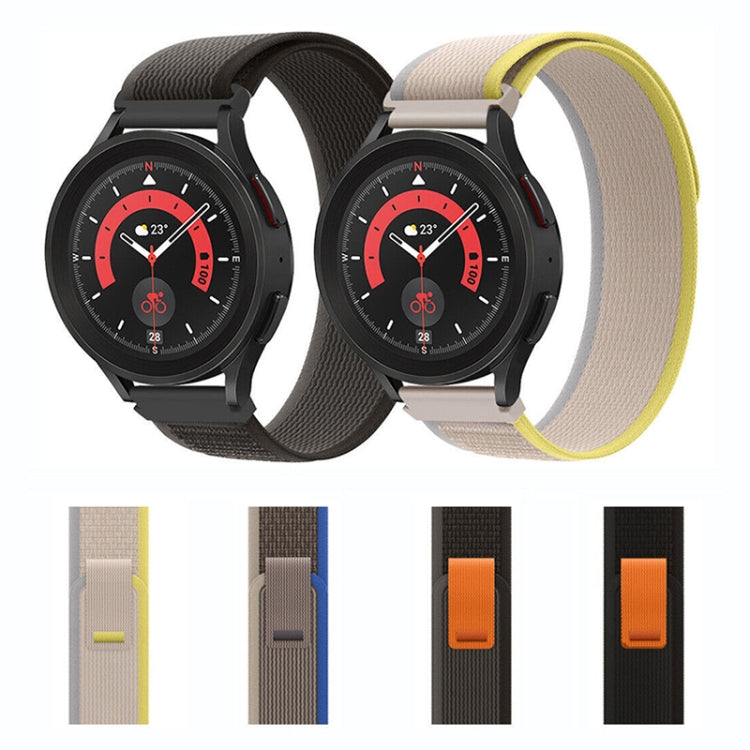 For Garmin Forerunner 255S / Venu 2S 18mm Universal Loop Nylon Watch Band(Black Grey) by bashfashion