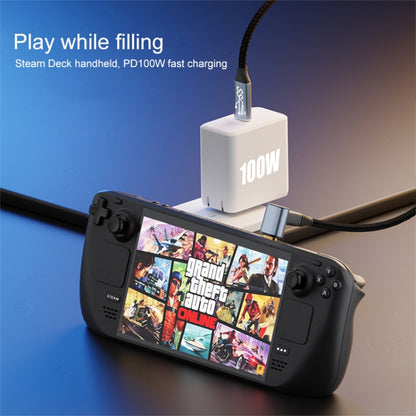 For Steam Deck Gen2 100W USB-C/Type-C Male to USB-C/Type-C Male Stereo Curved Data Cable, Length:1.5m by bashfashion