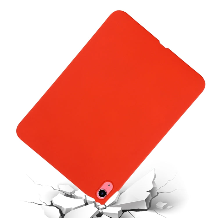 For iPad 2025 / 2022 Solid Color Liquid Silicone Dropproof Full Coverage Tablet Case(Red) by bashfashion