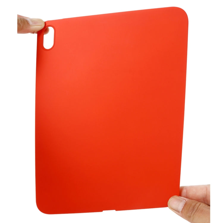 For iPad 2025 / 2022 Solid Color Liquid Silicone Dropproof Full Coverage Tablet Case(Red) by bashfashion