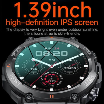 K56 Pro 1.39 inch Smart Silicone Strap Wristband Support Heart Rate Monitoring / Blood Pressure Monitoring(Black) by bashfashion