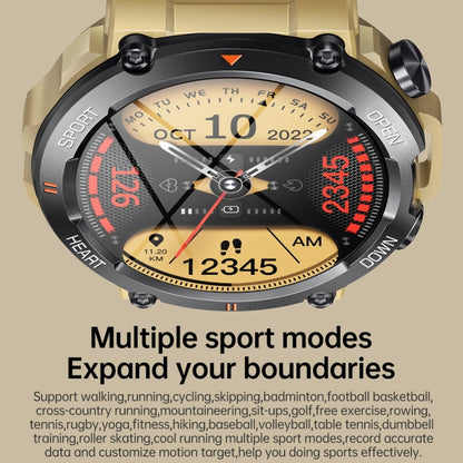 K56 Pro 1.39 inch Smart Silicone Strap Wristband Support Heart Rate Monitoring / Blood Pressure Monitoring(Khaki) by bashfashion