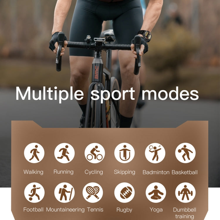 K56 Pro 1.39 inch Smart Silicone Strap Wristband Support Heart Rate Monitoring / Blood Pressure Monitoring(Khaki) by bashfashion