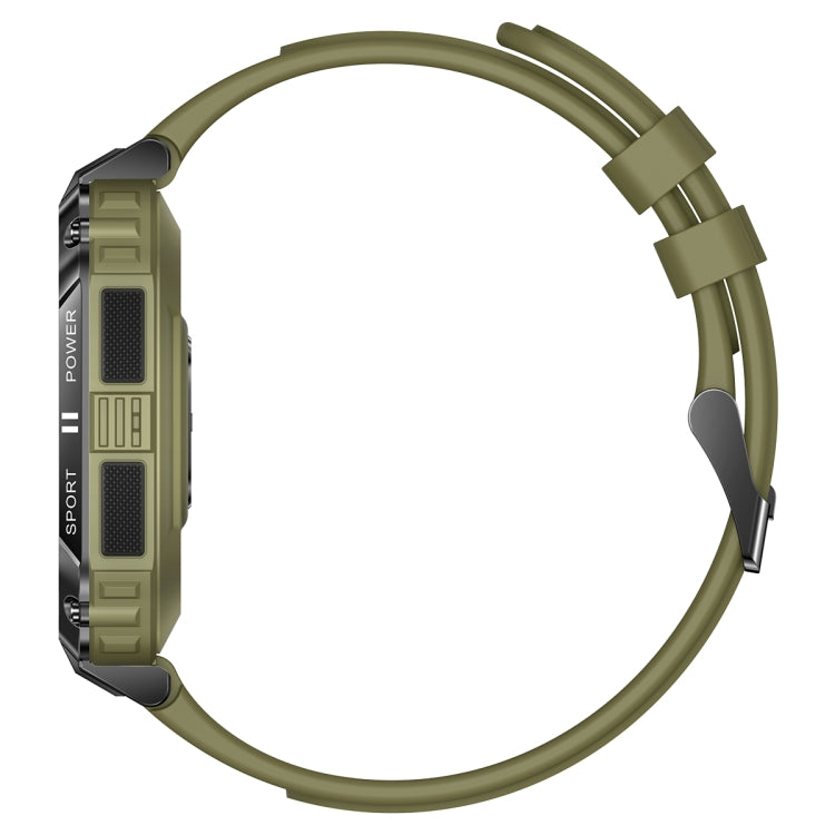 T3 1.95 inch Rugged Smart Sports Wristband Support Heart Rate Monitoring / Blood Pressure Monitoring(Green) by bashfashion