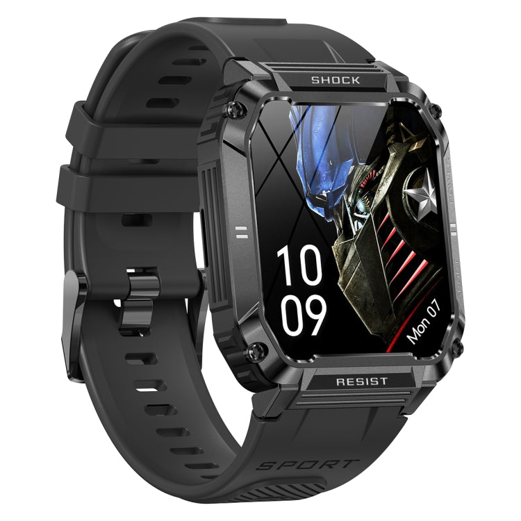 T3 1.95 inch Rugged Smart Sports Wristband Support Heart Rate Monitoring / Blood Pressure Monitoring(Black) by bashfashion