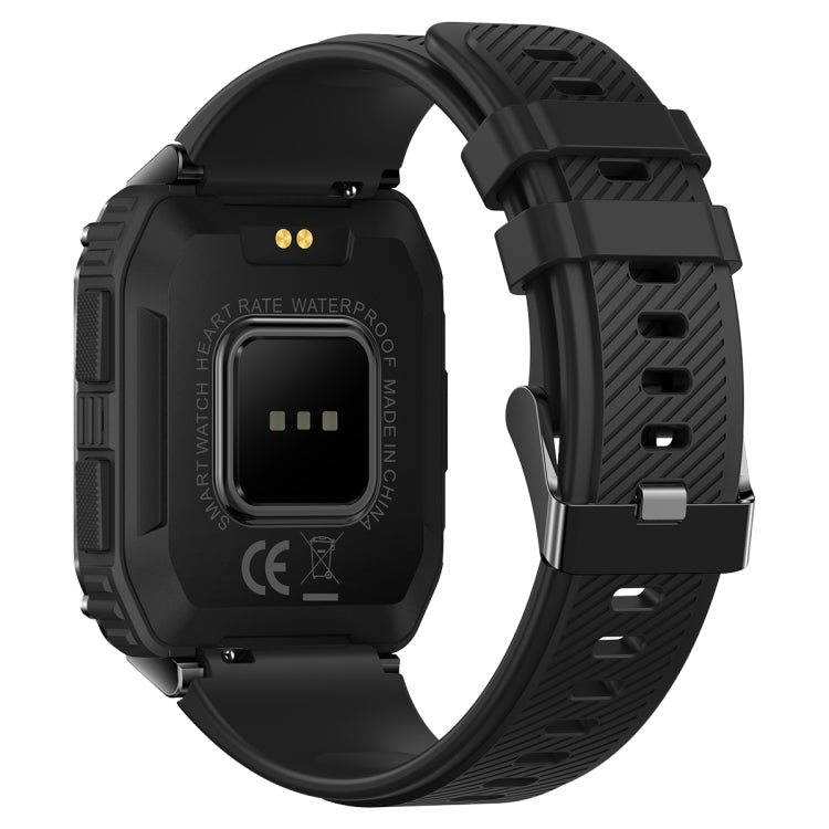 T3 1.95 inch Rugged Smart Sports Wristband Support Heart Rate Monitoring / Blood Pressure Monitoring(Black) by bashfashion