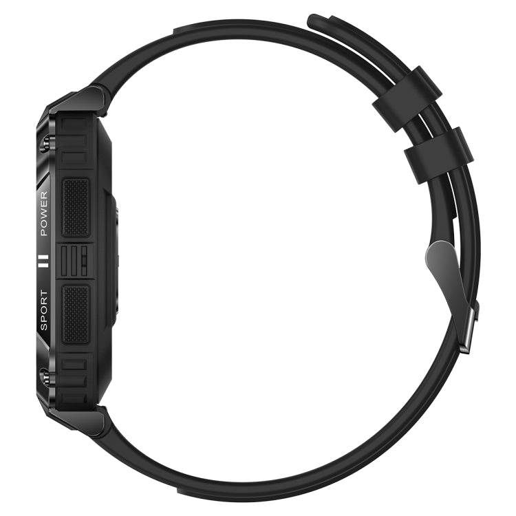 T3 1.95 inch Rugged Smart Sports Wristband Support Heart Rate Monitoring / Blood Pressure Monitoring(Black) by bashfashion