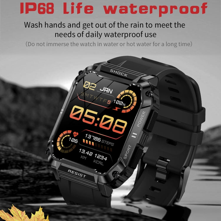 T3 1.95 inch Rugged Smart Sports Wristband Support Heart Rate Monitoring / Blood Pressure Monitoring(Black) by bashfashion