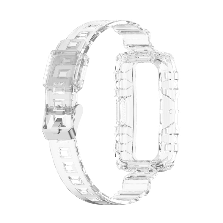 For Honor Band 7 Integrated Transparent Silicone Watch Band(White) by bashfashion