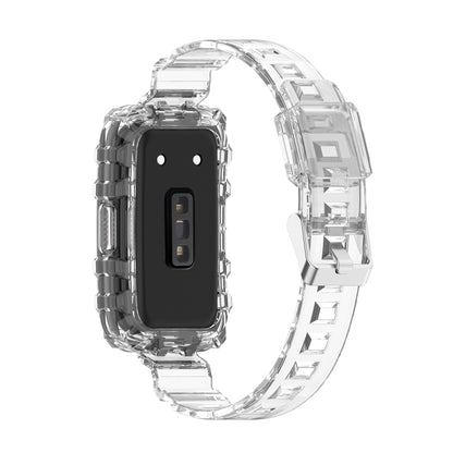 For Honor Band 7 Integrated Transparent Silicone Watch Band(White) by bashfashion