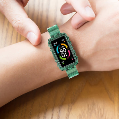 For Honor Band 7 Integrated Transparent Silicone Watch Band(White) by bashfashion