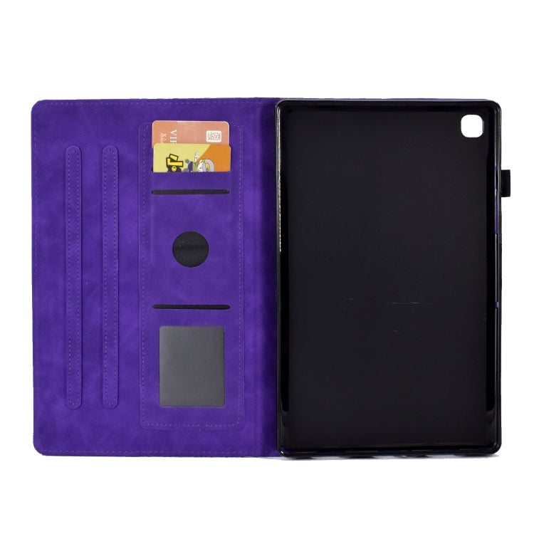 For Samsung Galaxy Tab A 10.1 T510 / T515 2019 Rhombus Embossed Leather Tablet Case(Purple) by bashfashion