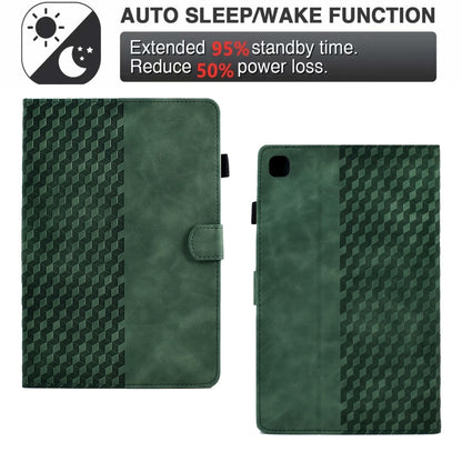 For Samsung Galaxy Tab A 10.1 T510 / T515 2019 Rhombus Embossed Leather Tablet Case(Green) by bashfashion