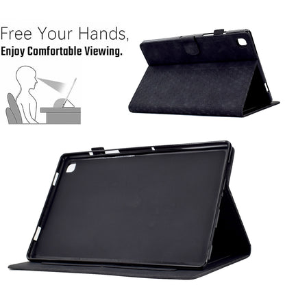 For Samsung Galaxy Tab A 10.1 T510 / T515 2019 Rhombus Embossed Leather Tablet Case(Black) by bashfashion