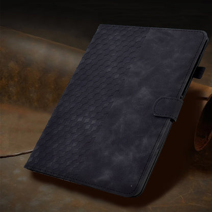 For Samsung Galaxy Tab A 10.1 T510 / T515 2019 Rhombus Embossed Leather Tablet Case(Black) by bashfashion