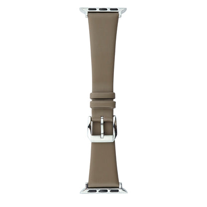 Silk Leather Watch Band For Apple Watch Series 9&8&7 41mm / SE 3&SE 2&6&SE&5&4 40mm / 3&2&1 38mm(Brown) by bashfashion