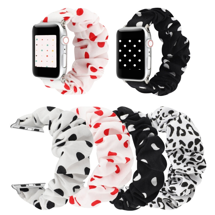 For Apple Watch Series 7 41mm / 6 & SE & 5 & 4 40mm / 3 & 2 & 1 38mm Cloth + Stainless Steel Hair Ring Watch Band(Spot) by bashfashion