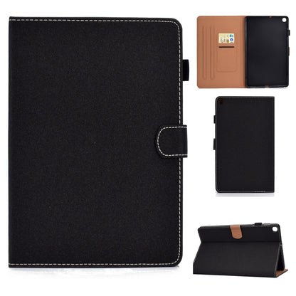 For Galaxy Tab A 10.1(2019) T510 Solid Color Tablet PC Universal Magnetic Horizontal Flip Leather Case with Card Slots & Holder(Black) by bashfashion