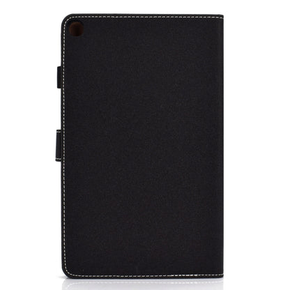 For Galaxy Tab A 10.1(2019) T510 Solid Color Tablet PC Universal Magnetic Horizontal Flip Leather Case with Card Slots & Holder(Black) by bashfashion
