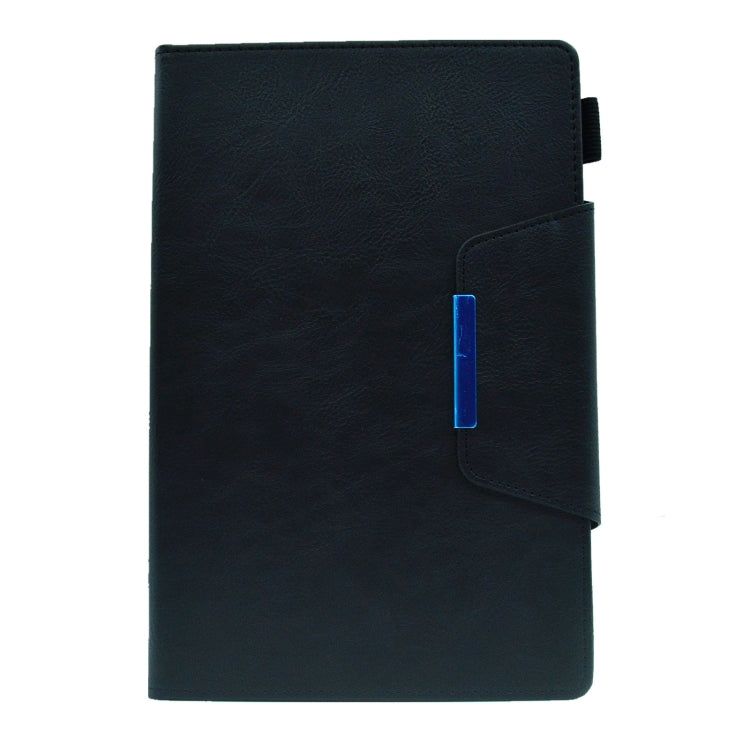 For Samsung Galaxy Tab A7 Lite Suede Cross Texture Magnetic Clasp Leather Tablet Case(Black) by bashfashion