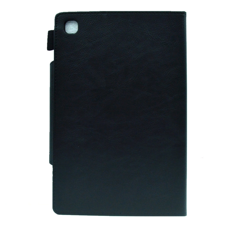 For Samsung Galaxy Tab A7 Lite Suede Cross Texture Magnetic Clasp Leather Tablet Case(Black) by bashfashion