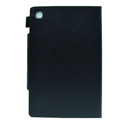 For Samsung Galaxy Tab A7 10.4 2022/2020 Suede Cross Texture Magnetic Clasp Leather Tablet Case(Black) by bashfashion