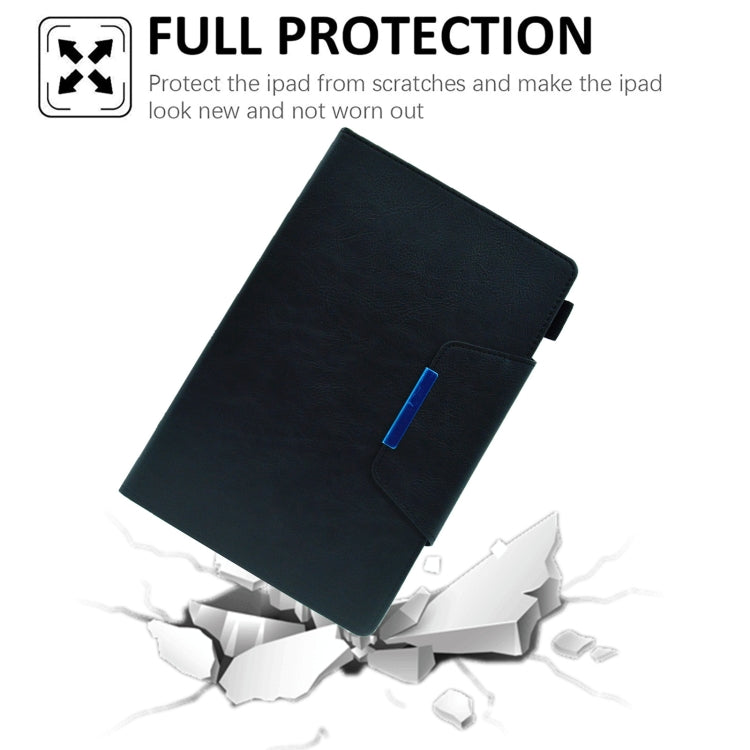 For Samsung Galaxy Tab A 8.0 2019 Suede Cross Texture Magnetic Clasp Leather Tablet Case(Black) by bashfashion