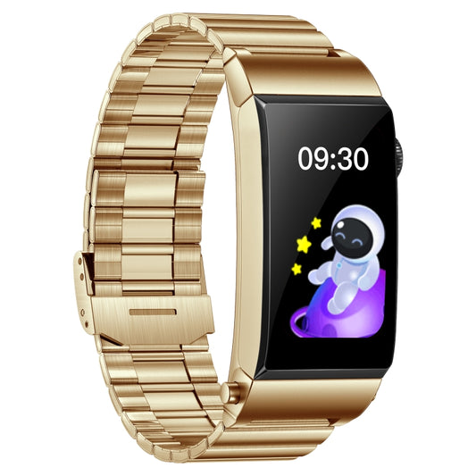 M6 1.5 inch Steel Band Earphone Detachable IP68 Waterproof Smart Watch Support Bluetooth Call(Gold) by bashfashion