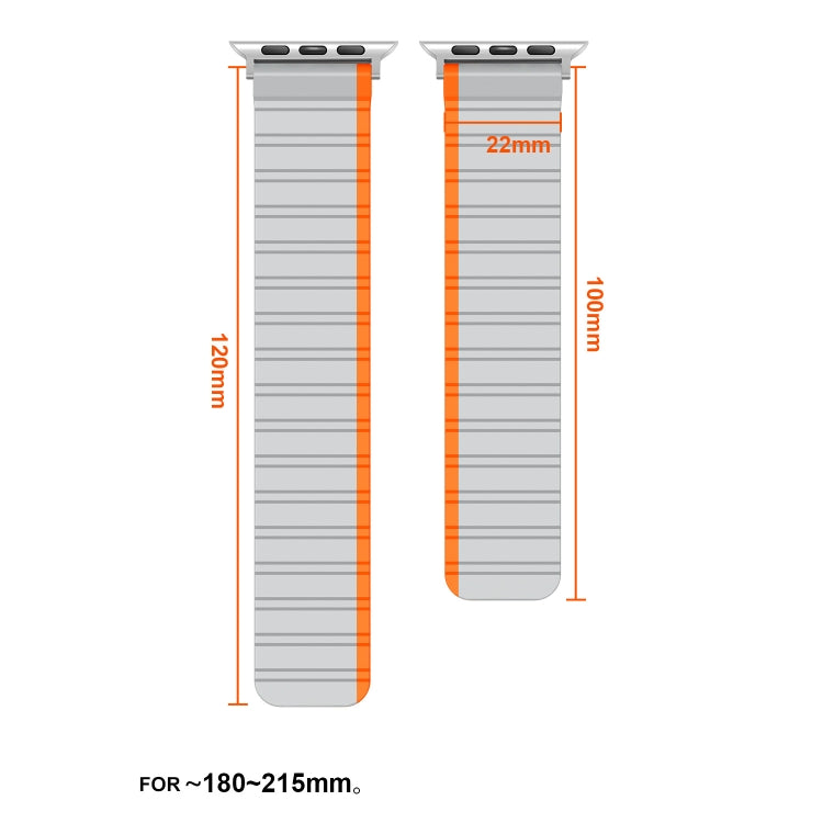 Smart Magnetic Silicone Watch Band For Apple Watch Series 9&8&7 41mm / SE 3&SE 2&6&SE&5&4 40mm / 3&2&1 38mm(Dark Green+Grass Green) by bashfashion