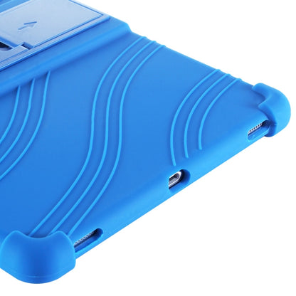 For Galaxy Tab S5e T720 Tablet PC Silicone Protective Case with Invisible Bracket(Rose Red) by bashfashion