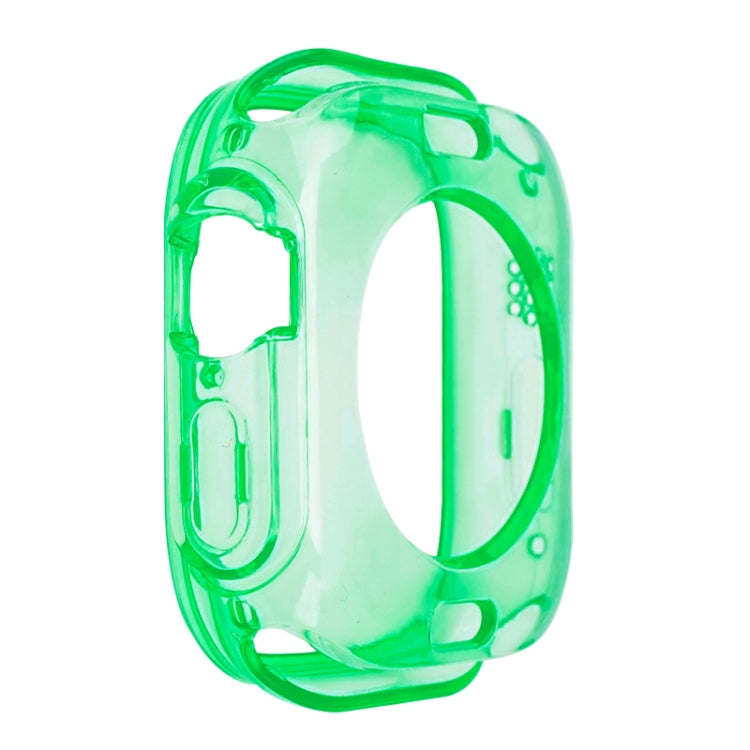 For Apple Watch Ultra 3 / 2 / 1 49mm Glacier Jelly Clear TPU Case Watch Band(Emerald Green) by bashfashion
