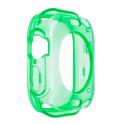 For Apple Watch Ultra 3 / 2 / 1 49mm Glacier Jelly Clear TPU Case Watch Band(Emerald Green) by bashfashion